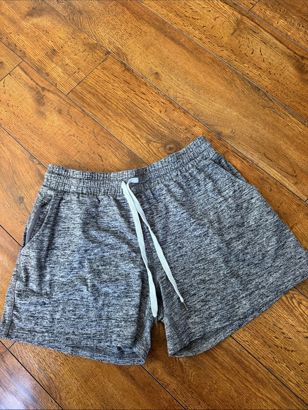 Pacific Trail Gray Knit Drawstring Athletic Shorts